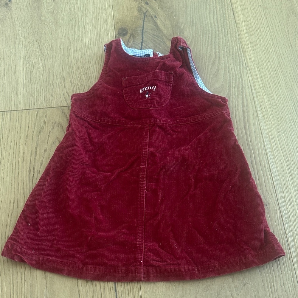Tommy Hilfiger Red Corduroy Baby Dress 18/24m